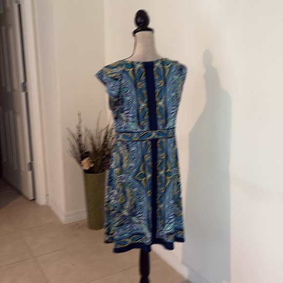 Apt 9 petite large dress blue stretchy 664 - Picture 3 of 5